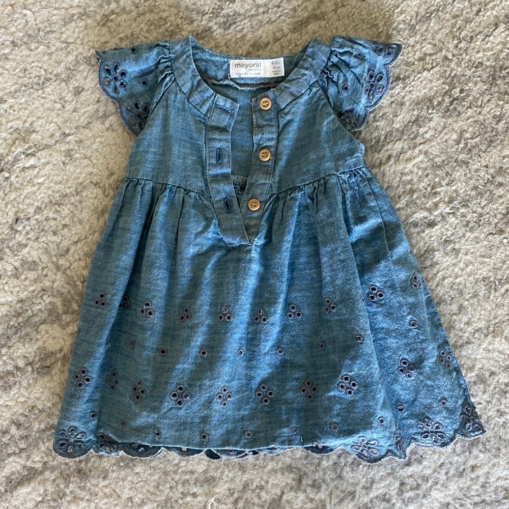 Mayoral dress - denim 4-6months baby girl